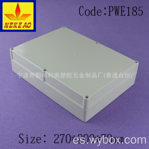 Caja de conexiones impermeable de plástico IP65 caja de conexiones de plástico caja de plástico caja electrónica PWE185 con tamaño 270 * 200 * 70 mm